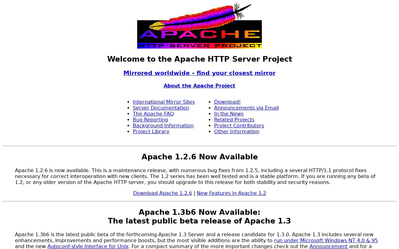 apache.org on April 25, 1998