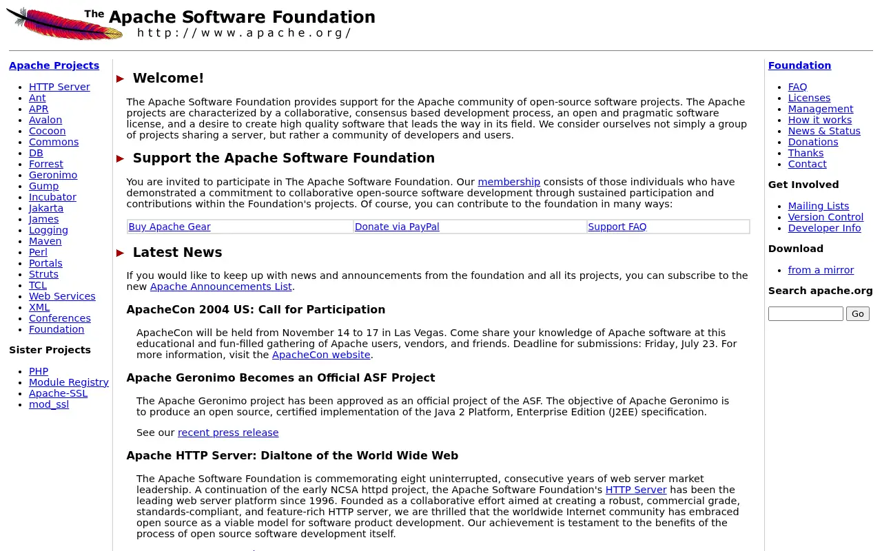 apache.org on July 1, 2004