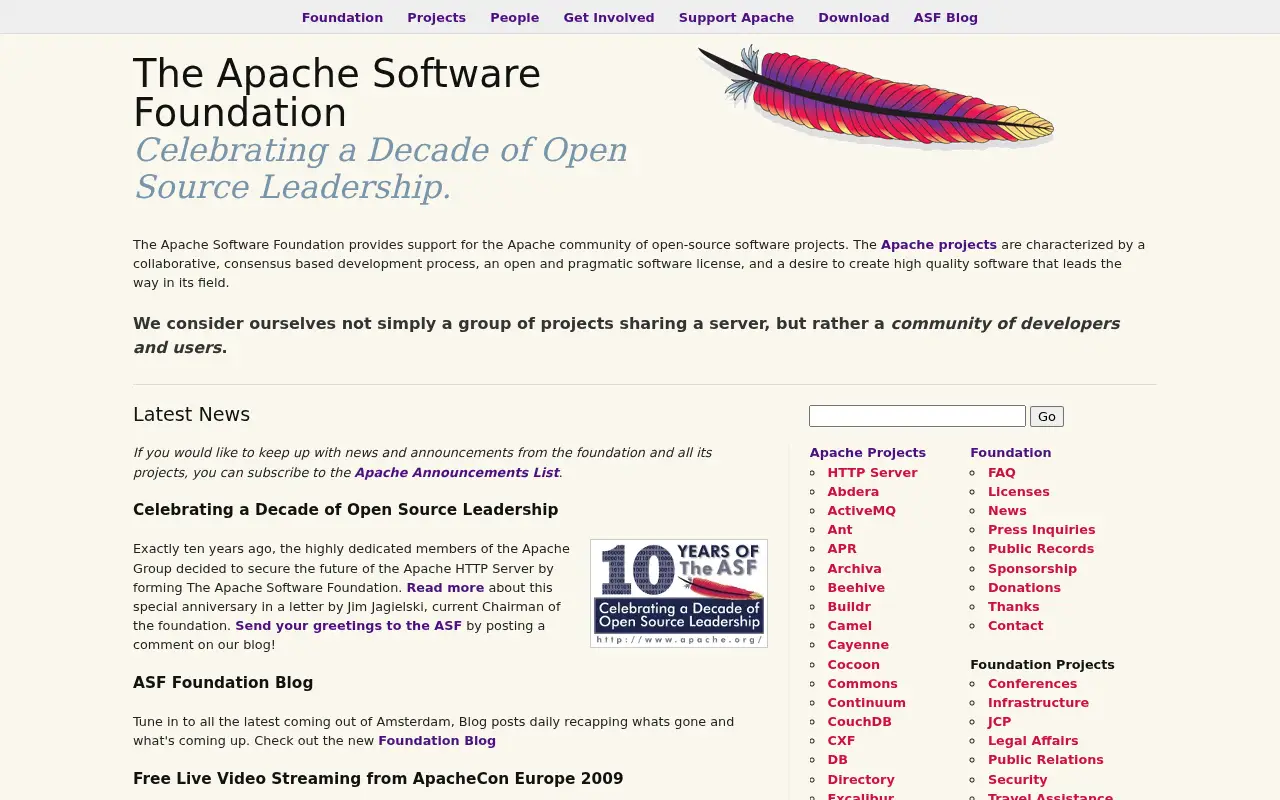 apache.org on July 1, 2009