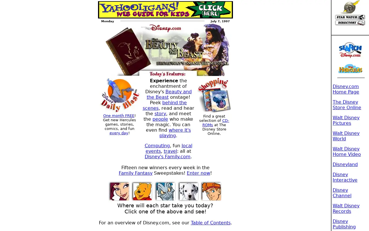 disney.com in 1997