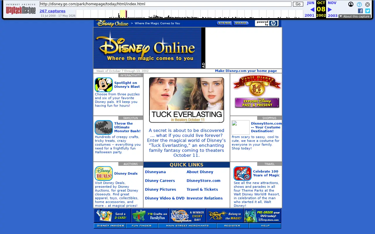 disney.com in 2002
