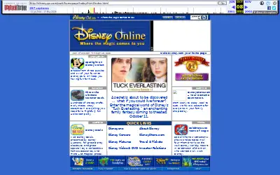 disney.com in 2002