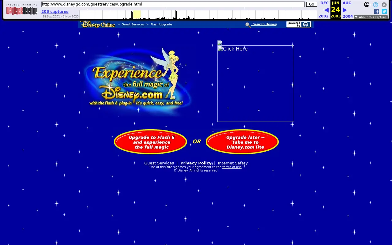 disney.com in 2003