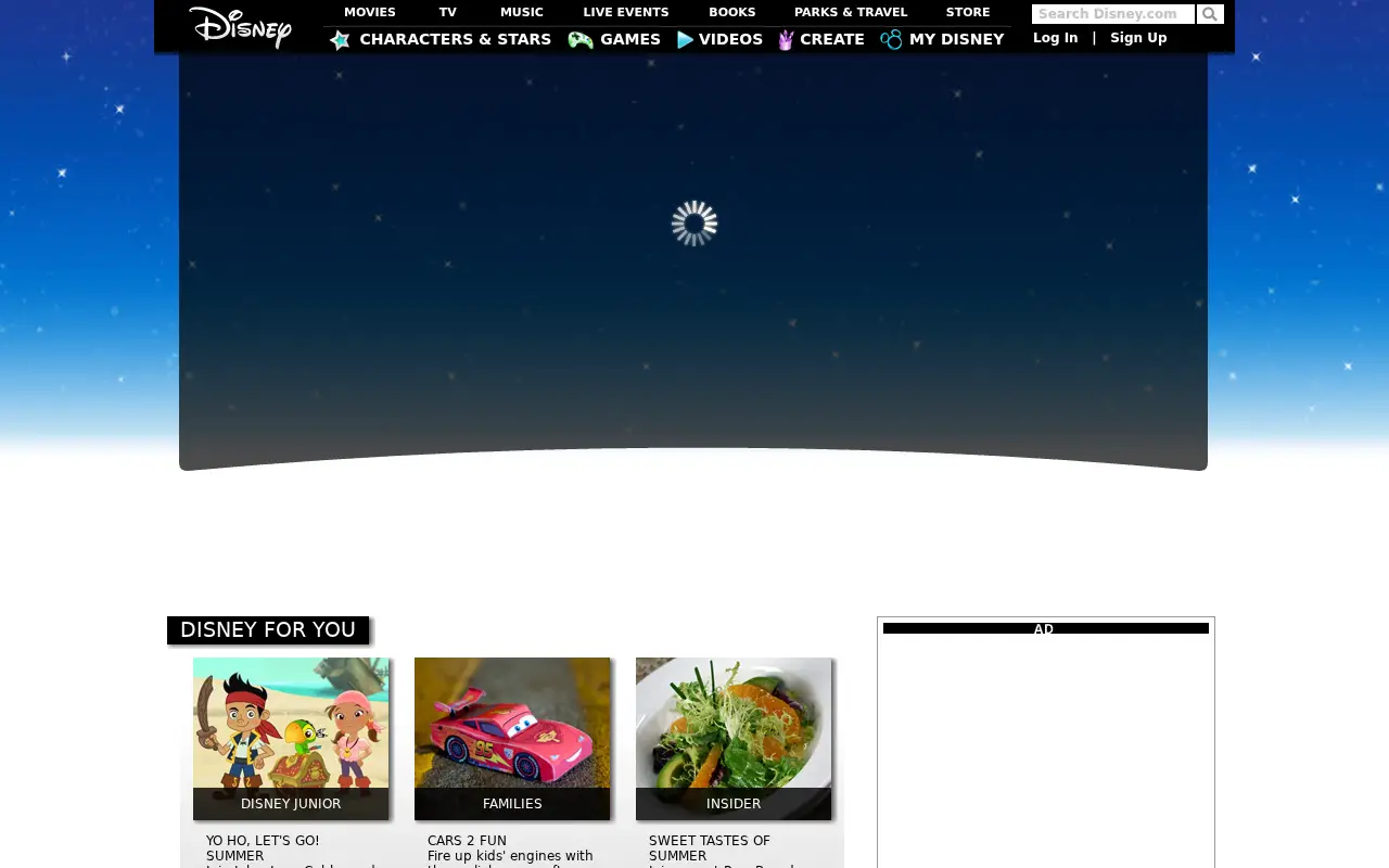 disney.com in 2011
