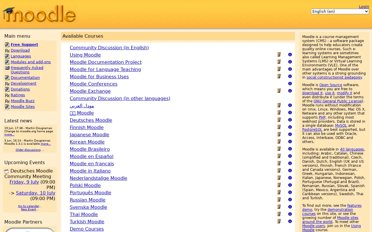 moodle.org in 2004