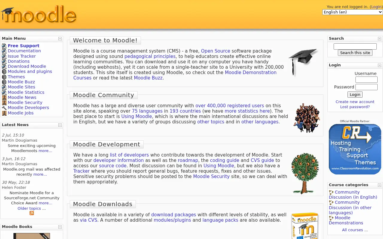 moodle.org in 2008