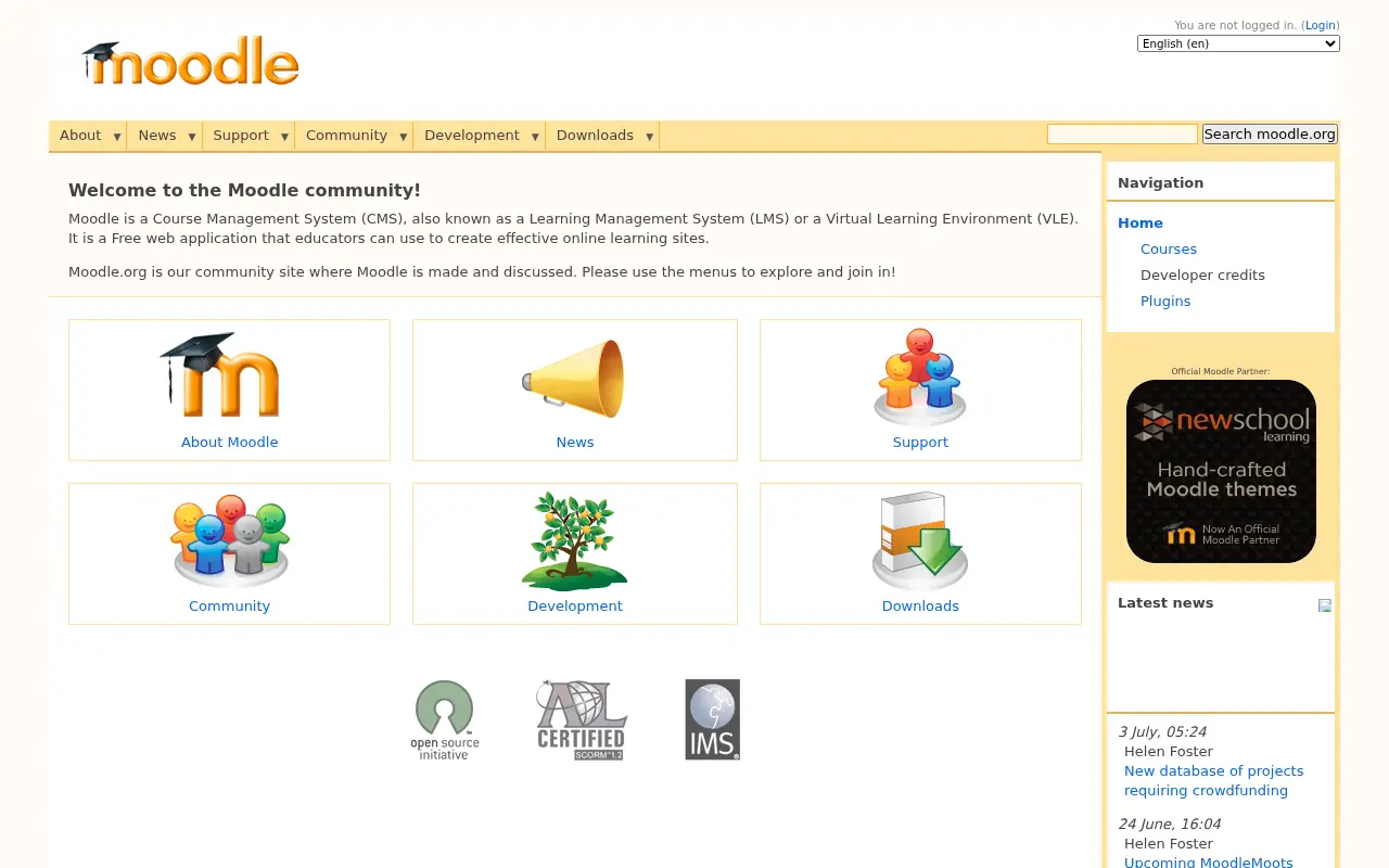 moodle.org in 2013
