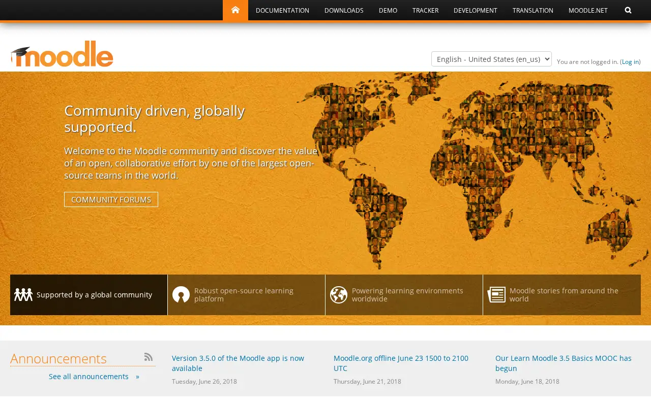 moodle.org in 2018