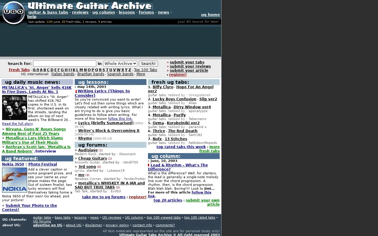 ultimate-guitar.com in 2003