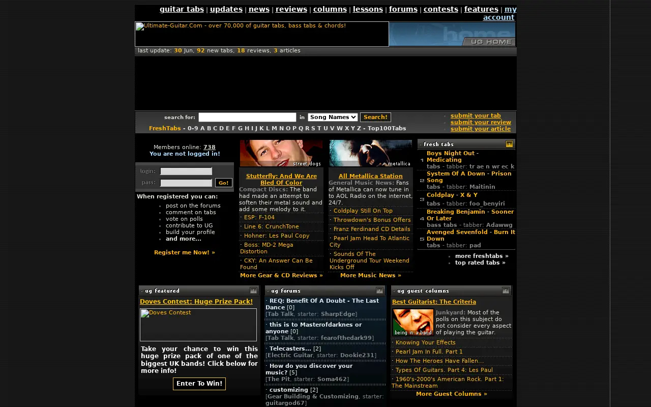 ultimate-guitar.com in 2005