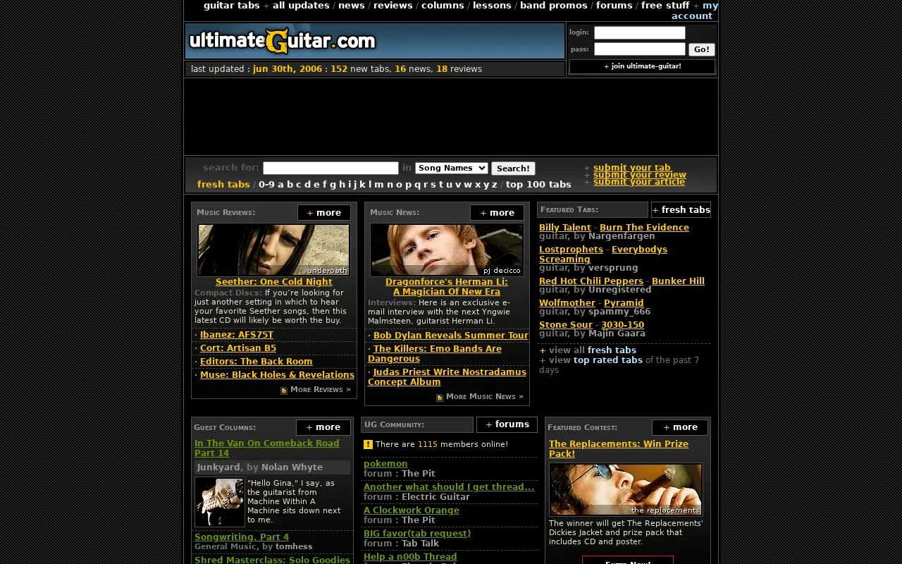 ultimate-guitar.com in 2006