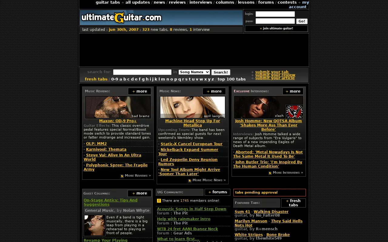 ultimate-guitar.com in 2007