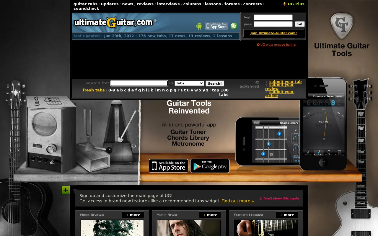 ultimate-guitar.com in 2012