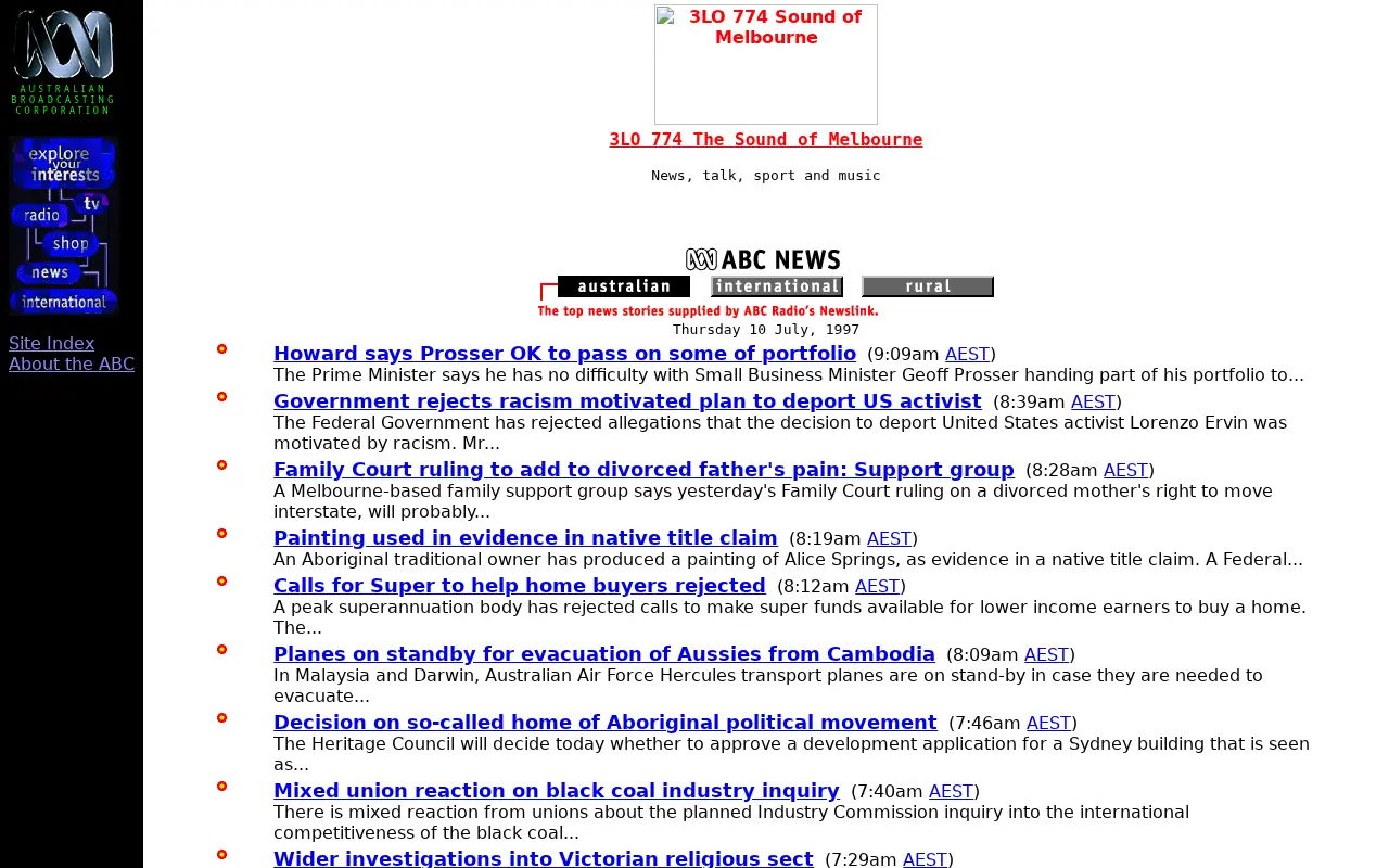 abc.net.au in 1997