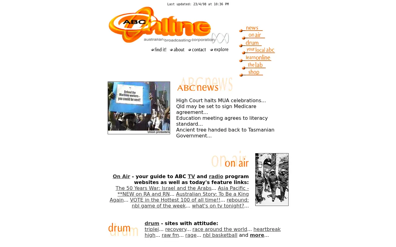 abc.net.au in 1998