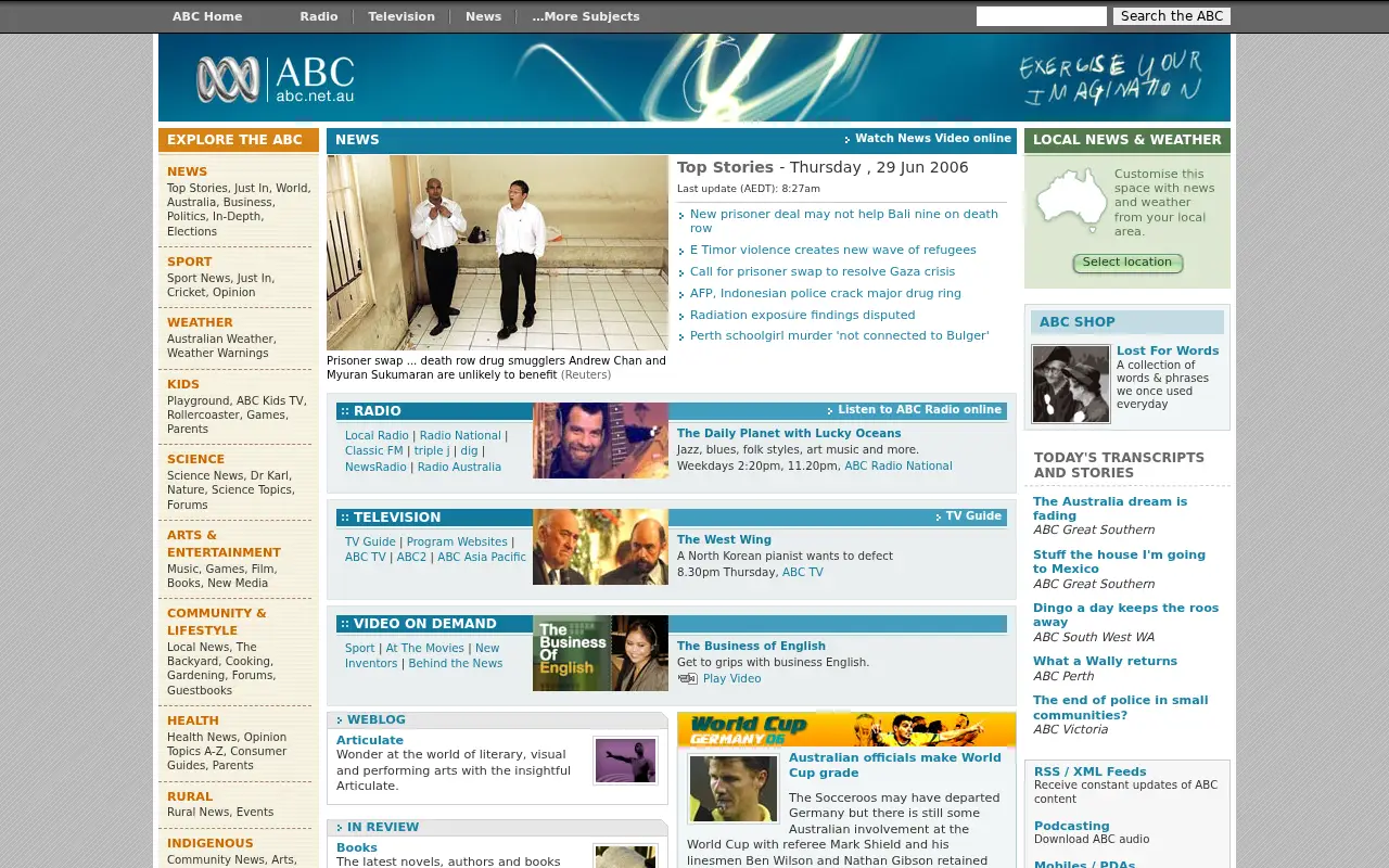 abc.net.au in 2006