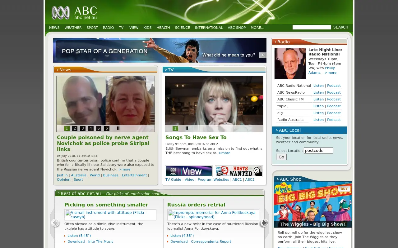 abc.net.au in 2009