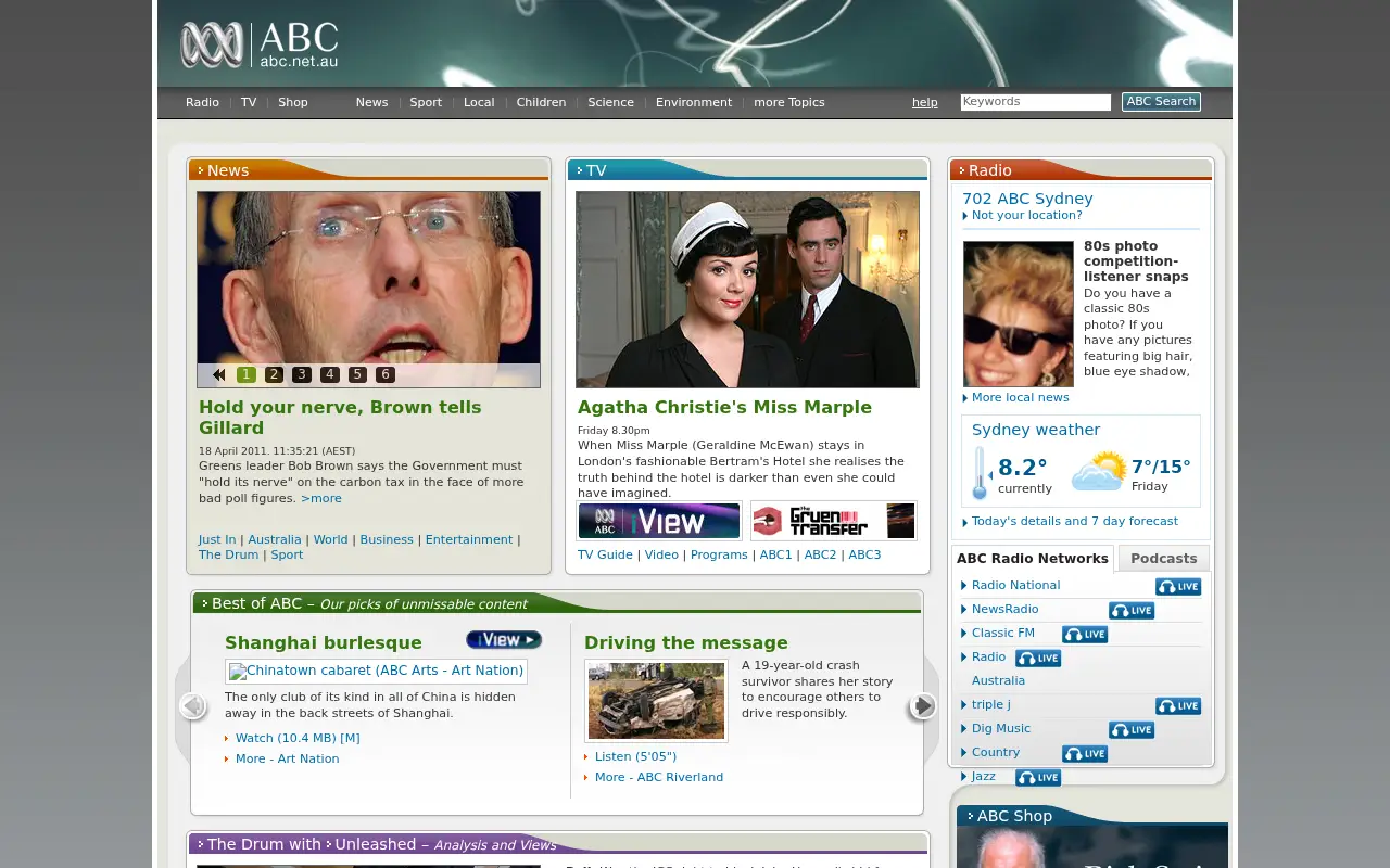 abc.net.au in 2010