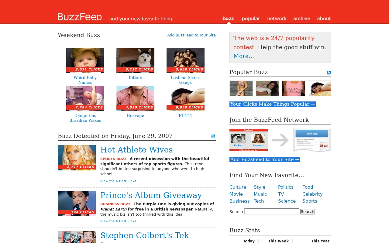 buzzfeed.com in 2007