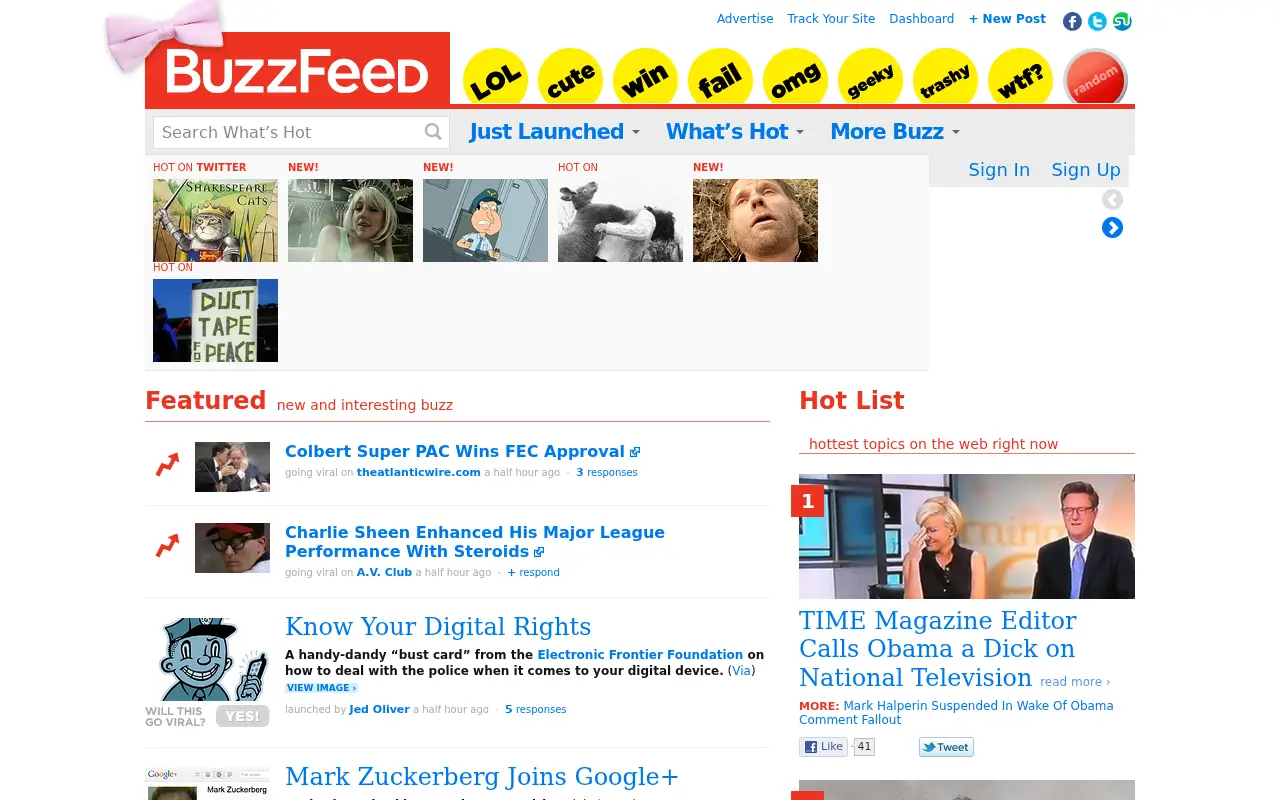 buzzfeed.com in 2011