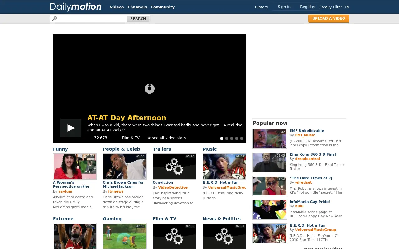 dailymotion.com in 2010
