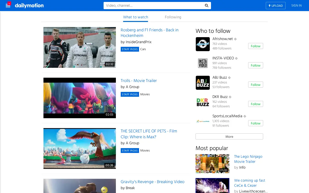 dailymotion.com on July 1, 2016