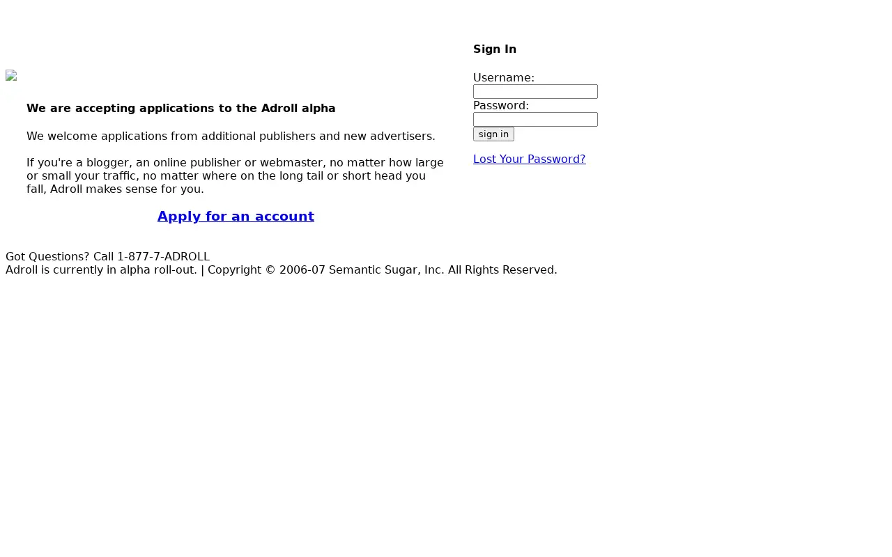 adroll.com on August 31, 2007