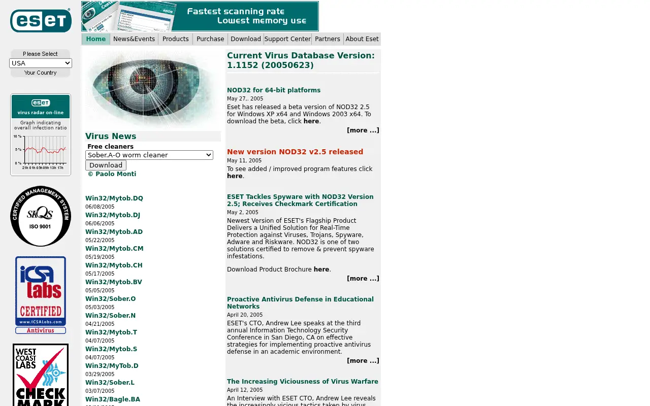 eset.com in 2005