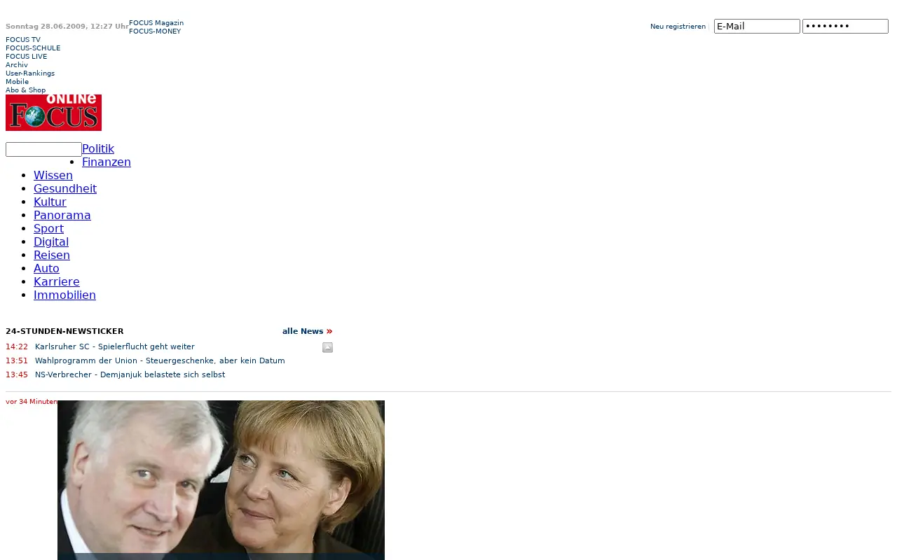 focus.de in 2009