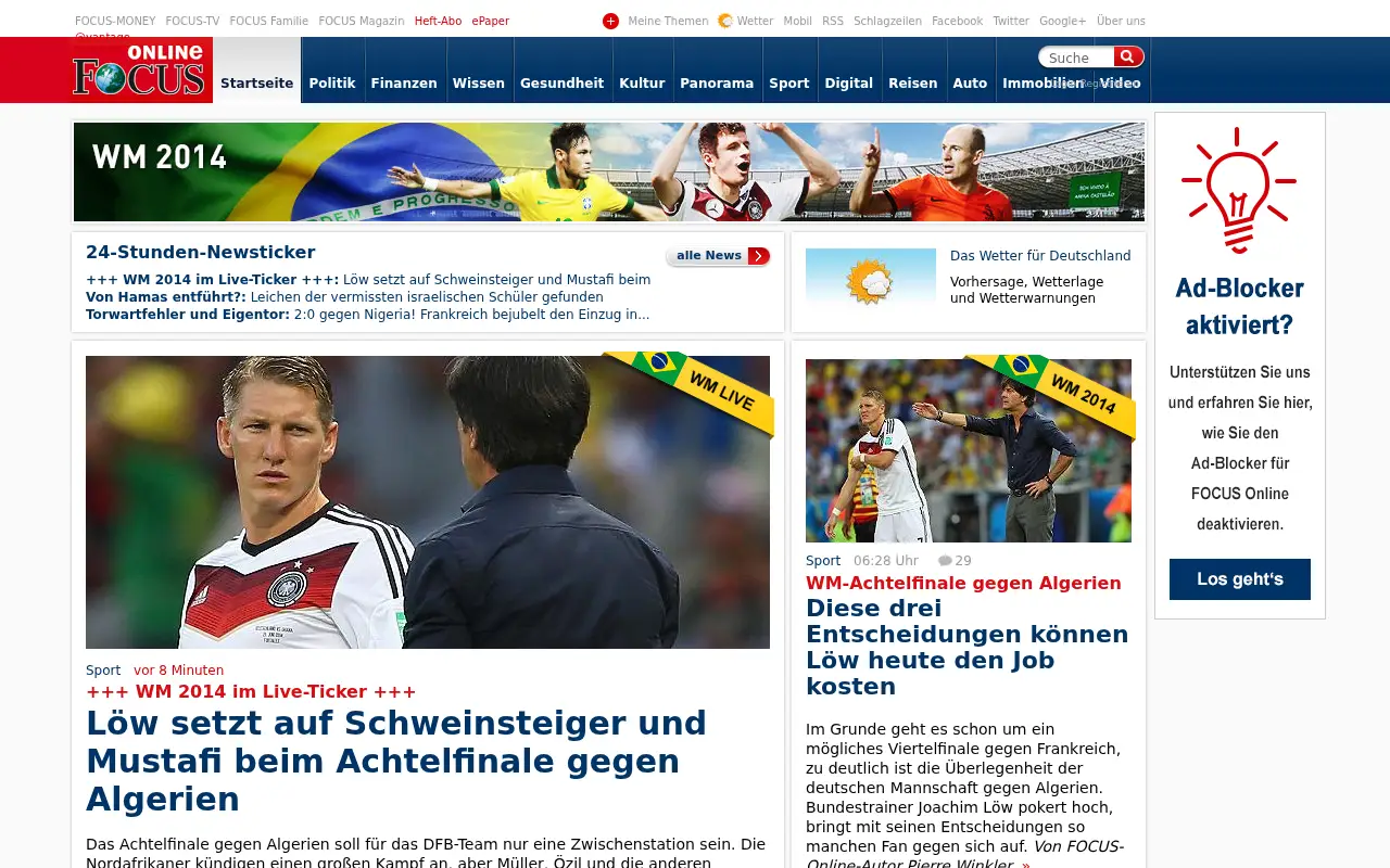 focus.de in 2014
