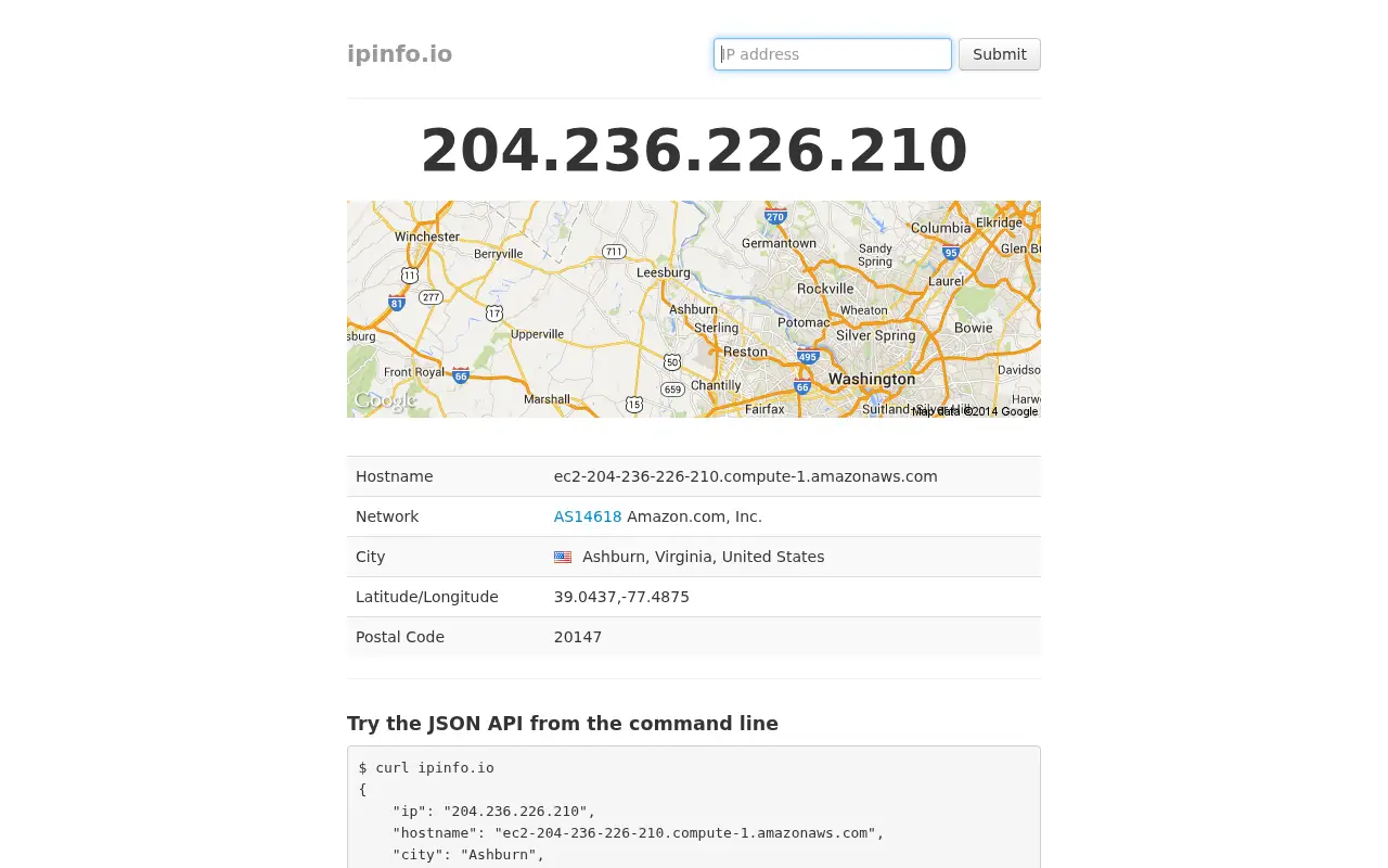 ipinfo.io in 2015