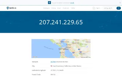 ipinfo.io in 2017