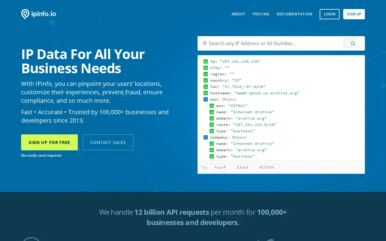 ipinfo.io on June 30, 2019
