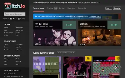 itch.io in 2016