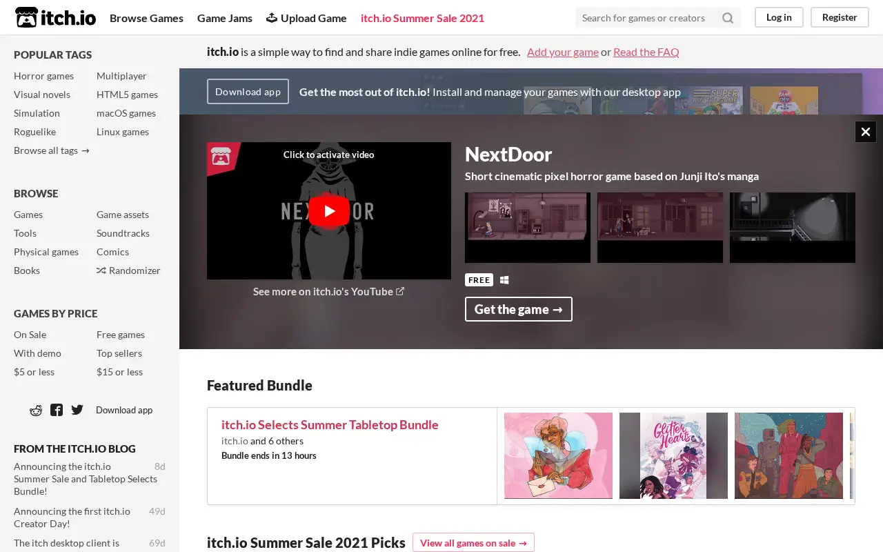 itch.io in 2021
