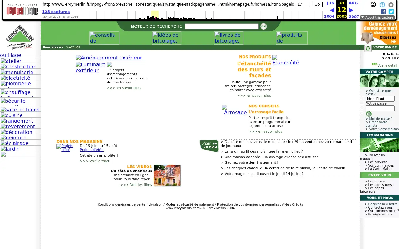 leroymerlin.fr on July 12, 2005