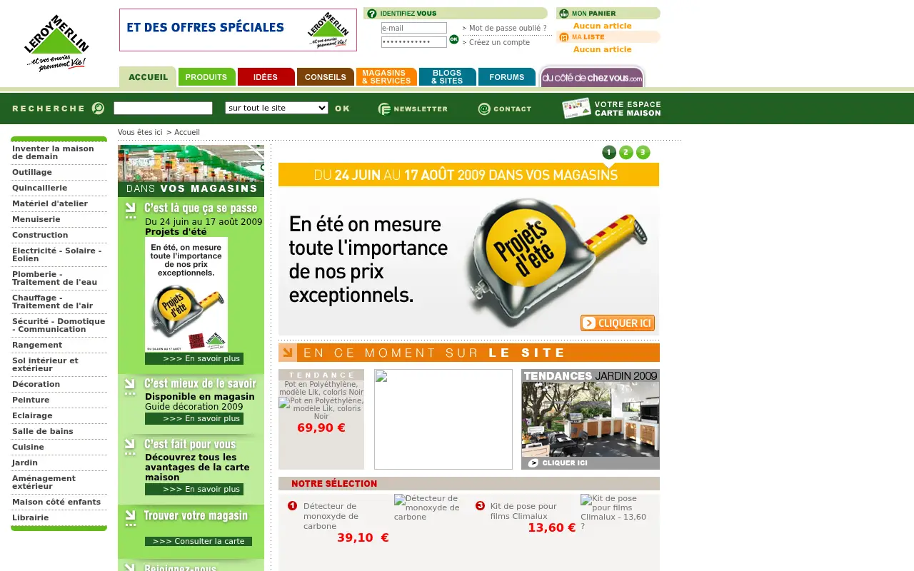 leroymerlin.fr on June 29, 2009