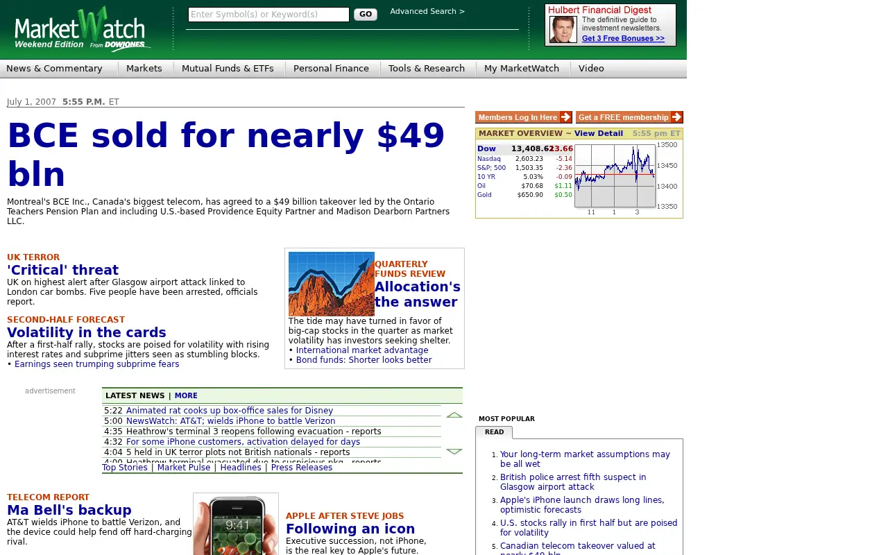 marketwatch.com in 2007