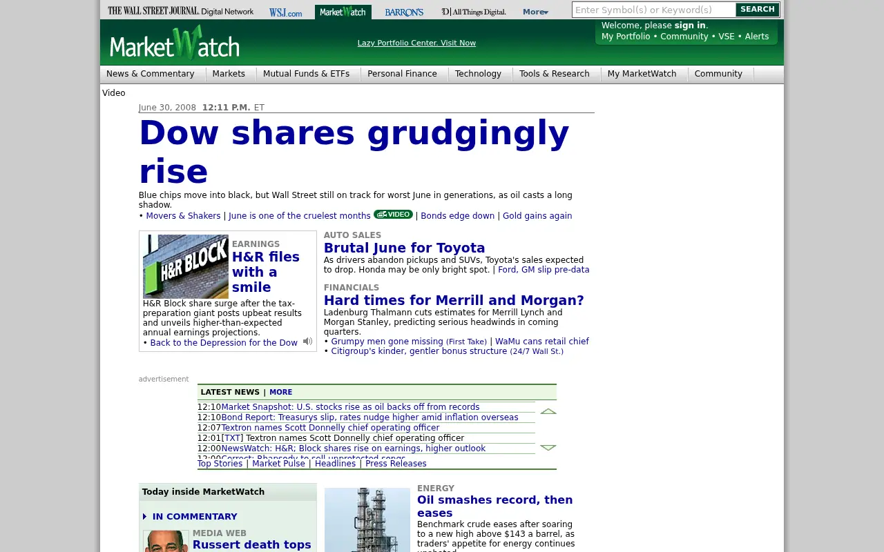 marketwatch.com in 2008