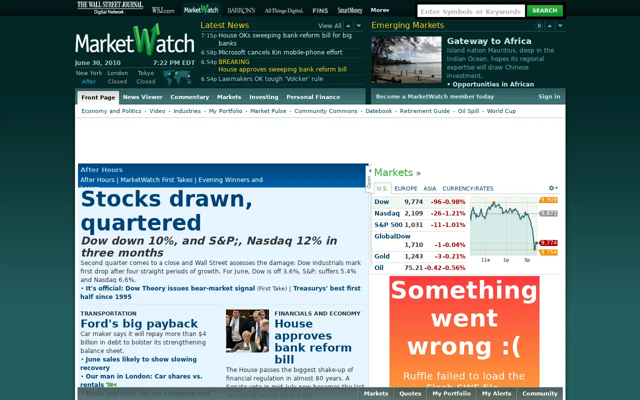 marketwatch.com in 2010
