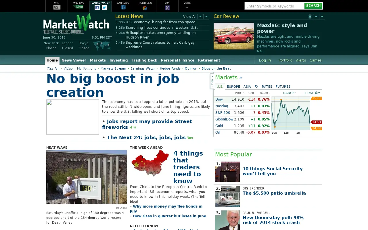 marketwatch.com in 2013