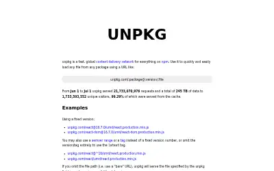 unpkg.com in 2019