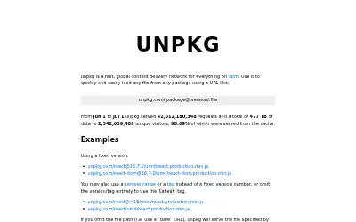 unpkg.com in 2020