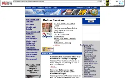 ca.gov in 2004