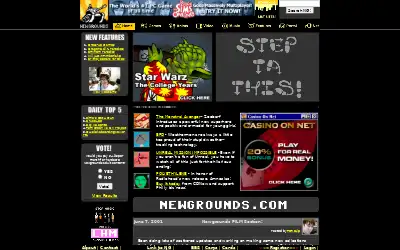 newgrounds.com in 2001
