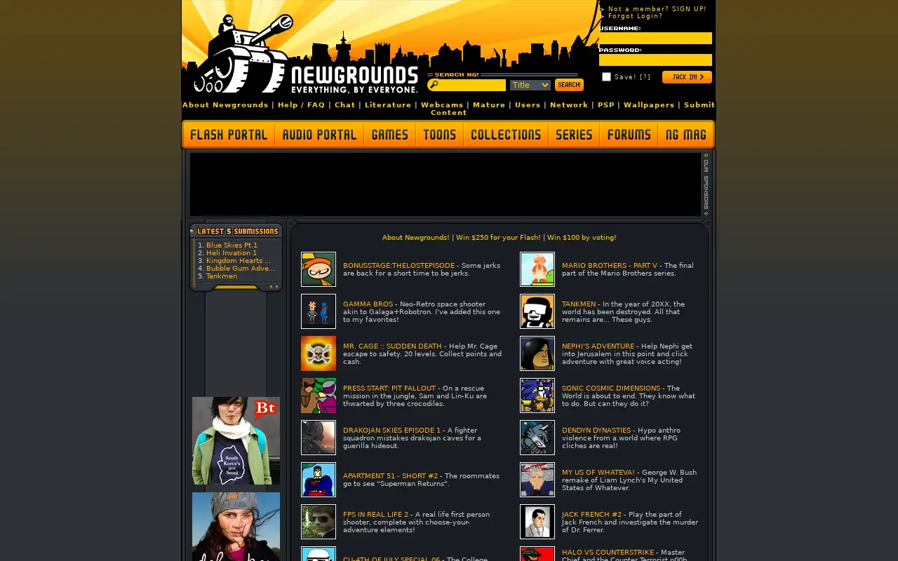 newgrounds.com on July 1, 2006
