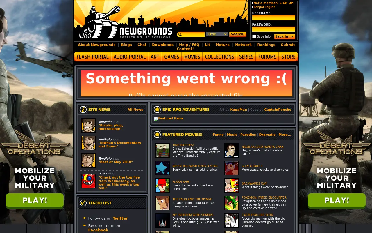newgrounds.com in 2010