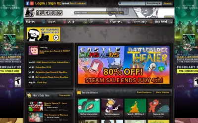 newgrounds.com in 2016