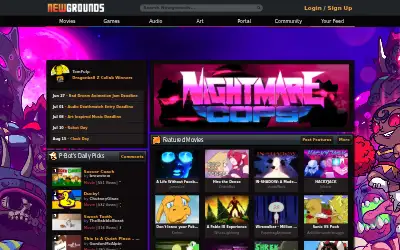 newgrounds.com in 2018