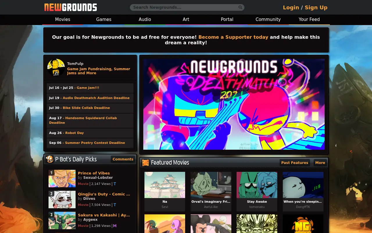 newgrounds.com in 2021